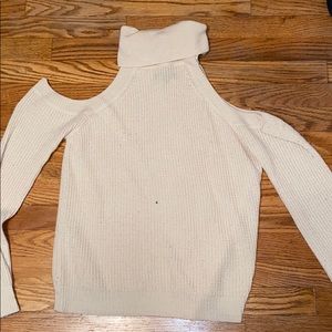 Sweater with cut out shoulders